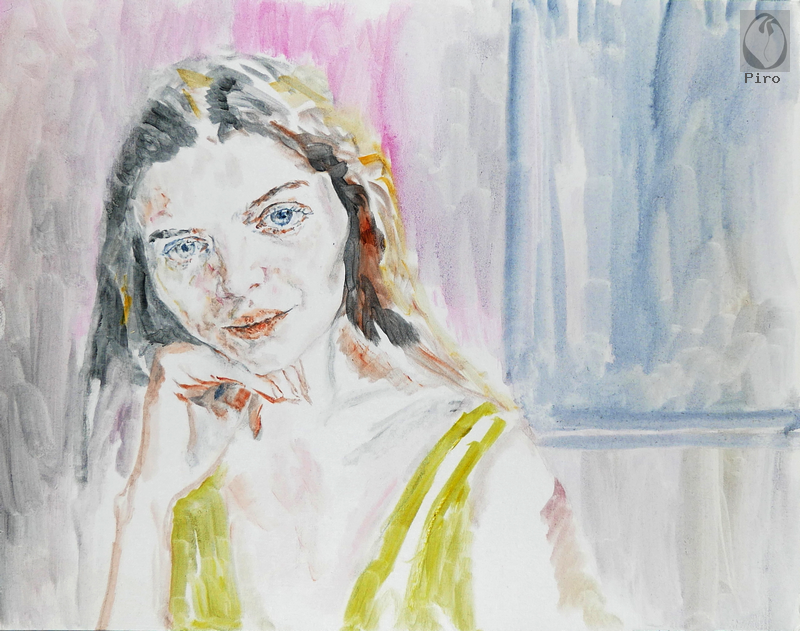 oil on paper - olio su carta di Piro